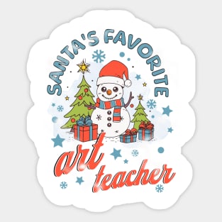 Santa's Favorite Art Teacher Sticker